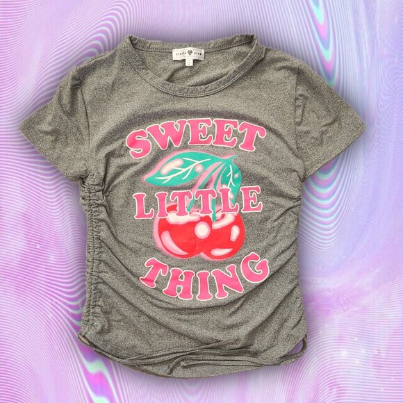 Y2K Style airbrush sassy slogan scrunchy baby tee - Picture 2 of 5